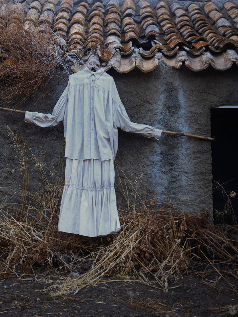 N-S-01 Cotton Shirring Skirt